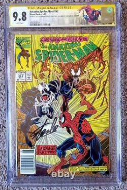 Amazing Spider-man #361 Cgc 9.8 Signé Par Stan Lee Bagley Emberlin Newsstand Set