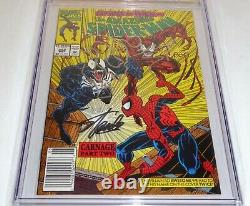 Amazing Spider-man #362 2x Signature Cgc Ss 9.8 Stan Lee Bagley Croquis De Carnage
