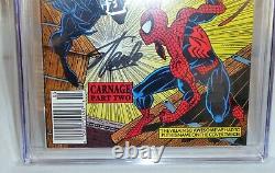 Amazing Spider-man #362 2x Signature Cgc Ss 9.8 Stan Lee Bagley Croquis De Carnage