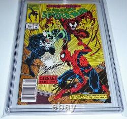 Amazing Spider-man #362 Cgc Ss Signature Autographe Stan Lee Mark Bagley Vert Sm