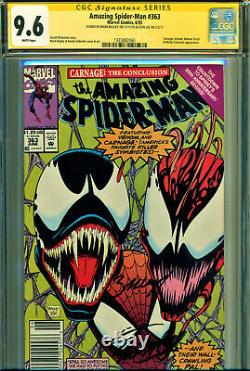 Amazing Spider-man #363 Cgc 9.6 2x Signé Par Stan Lee & Mark Bagley-kiosque À Journaux Ed