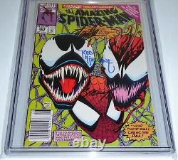 Amazing Spider-man #363 Cgc Ss 3x Signature Stan Lee Todd Mcfarlane Venom Bagley