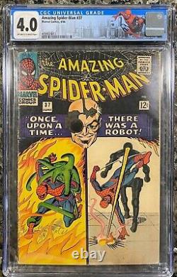Amazing Spider-man 37 Cgc 4.0 Owithwp Première Apparition Norman Osborn 1966