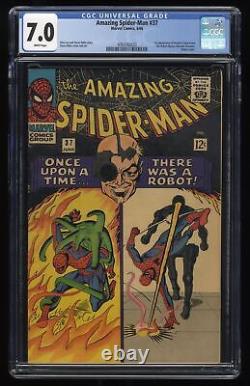 Amazing Spider-man #37 Cgc Fn/vf 7.0 White Pages 1st Norman Osborne! M. Stan Lee