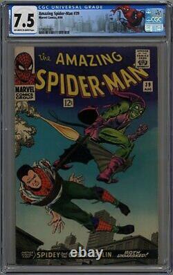 Amazing Spider-man #39 Cgc 7.5 1er Romita Spidey En Titre! Pages Blanches! 1966