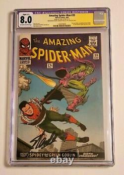 Amazing Spider-man #39 Cgc Classé 8.0 Ss Signé Stan Lee