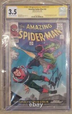 Amazing Spider-man 39 Stan Lee Signé Cgc Classé 3.5 Goblin Vert