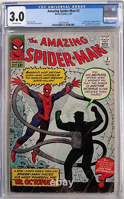 Amazing Spider-man #3 Cgc 3.01963 Marvel1st App Dr. Octopustan Leeditko