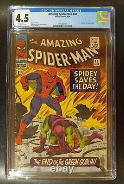 Amazing Spider-man 40 Cgc 4.5 Origine Du Goblin Vert Stan Lee John Romita Marvel