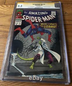 Amazing Spider-man #44 Cgc Ss 8.5 Stan Lee Marvel 2ème Lizard 1967, Pages Blanches