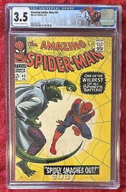 Amazing Spider-man 45 (1967) Cgc 3.5 Custom Label + Bd Gratuit