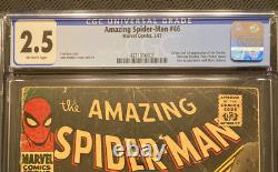 Amazing Spider-man #46 Cgc 2.5 1ère Apparition Du Shocker