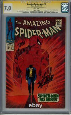 Amazing Spider-man #50 Cgc 7.0 Ss 2x Stan Lee & John Romita 1er Kingpin
