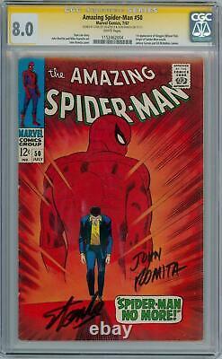 Amazing Spider-man 50 Cgc 8.0 Wp Signature Series Signé Stan Lee Romita Kingpin