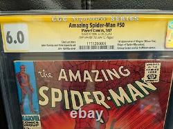 Amazing Spider-man #50 Cgc Ss 6.0 A Signé Stan Lee. 1ère App Kingpin (1967)