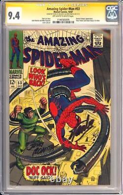 Amazing Spider-man #53 Cgc 9.4 Ss Signé Stan Lee, Romita, Gwen Peter 1er Date