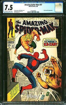 Amazing Spider-man #57 Cgc 7.5 - 1968 - Ka-zar Zabu. Romita #21592402