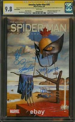 Amazing Spider-man 592 Cgc 9.8 6x Ss Stan Lee Romita Rivera Trimpe Mckone Wein