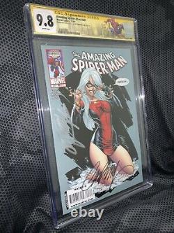 Amazing Spider-man #607 Cgc 9.8 Ss Signé Stan Lee & J. Scott Campbell Chat Noir
