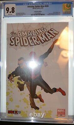 Amazing Spider-man #638 (2010) Cgc 9.8 (nm/mt) White Stan Lee Fan Expo Variante