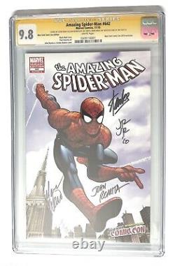 Amazing Spider-man #642 Nycc Cgc Ss 9.8 Signé Stan Lee John Romita Sr Jr Waid