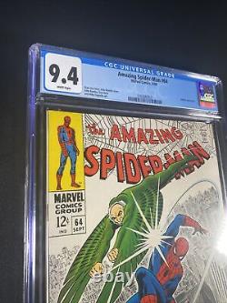 Amazing Spider-man #64 Cgc 9.4 - 1968 - Vulture Bataille. Romita Cvr #3763865021