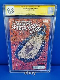 Amazing Spider-man #700 1st Printing Cgc 9.8 Signé Par Stan Lee (2013) Marvel