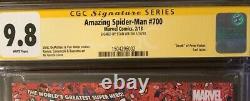 Amazing Spider-man # 700 A Cgc Ss 9.8 Signé Stan Lee, Collage Cover! Rare