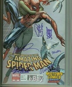 Amazing Spider-man # 700 Cgc 9.8 Ss Signé Stan Lee Ramos + Autres Midtown