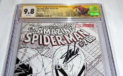Amazing Spider-man #700 Sketch Variante Cgc Ss Signature Autograph Stan Lee Death