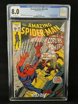 Amazing Spider-man # 98 Cgc 8.0 Désapprobation Du Code De Comics / Stan Lee Gem