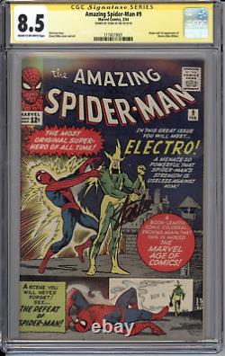 Amazing Spider-man 9 Cgc 8.5 Ss 1st Electro Signé Stan Lee