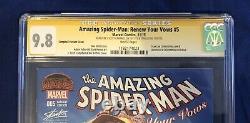 Amazing Spider-man Renouvelez Vos Vows #5 Couleur Cgc 9.8 Signé- Stan Lee & Campbell
