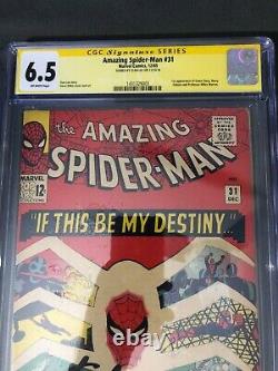 Amazing Spiderman #31 Cgc 6.5 Signé Par Stan Lee