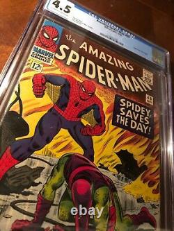 Amazing Spiderman #40 Cgc 4.5 Origine Du Gobelin Vert! Pages Owithw! Stan Lee