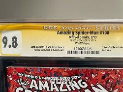 Amazing Spiderman #700 (signé Par Stan Lee) Cgc 9.8 Décès De Peter Parker