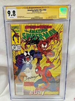 Amezing Spider-man #362 Cgc 9,8 Ss 2x Signé Par Stan Lee & M Bagley Newstand