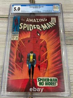 Amezing Spider-man #50 Cgc 5.0 Cley 1ère App. Royaume-uni Stan Leee