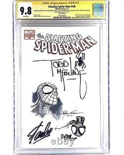 Amezing Spider-man #648 Cgc Ss Stan Lee Avec Mcfarlane Clayton & Skottie Skottie Skettie Sketches