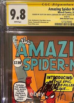 Amezing Spider-man #700 Ditko Cgc 9.8 Ss X5 Avec Stan Lee? Dernier Numéro De La Mort