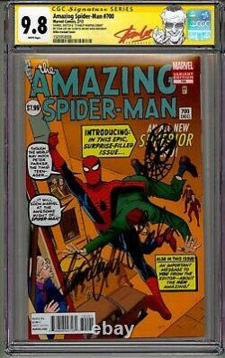 Amezing Spiderman #700 Ditko Cgc 9.8 Ss Stan Lee 94e Bday Signed Head Sketch