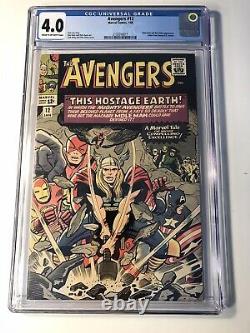 Avengers #12 Cgc 4.0 Silver Age Marvel Comic Book! Stan Lee! Kirby! Wow