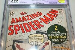 Cgc 5.0 Amazing Spider-man #1 1er App Chameleon & Jameson Stan Lee Ditko B1
