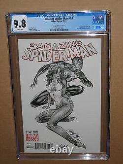 Cgc 9.8 Amazing Spiderman 1.4 Campbell Sketch Fan Expo Stan Lee Variant Comic