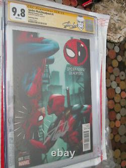 Cgc 9.8 Ss Game Stop Edition Spider-man Deadpool #1 Signé Stan Lee Avec Stan Label