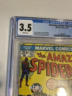 Cgc Amazing Spider-man #129 Stan Lee John Romita 3.5 1st Punisher Pages Blanches