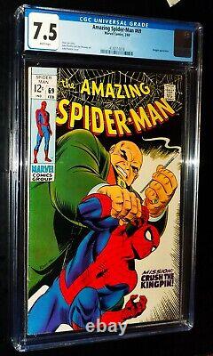 Cgc Amazing Spider-man #69 1969 Marvel Comics Cgc 7.5 Très Belles Pages Blanches