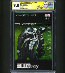 Chevalier De L'espace De Venom #1 Cgc 9.8 Ss Stan Lee Hip Hop Variant 1ère Application 1 De 6 Rare