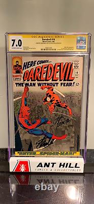 Daredevil #16 (1966) CGC SS Stan Lee & John Romita SR 1st Romita Spiderman KEY <br/> 
<br/> Daredevil #16 (1966) CGC SS Stan Lee & John Romita SR 1er Romita Spiderman CLÉ