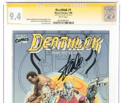 Deathlok #1 Signature SIGNED SS Stan Lee (Marvel, 1990) CGC NM+ 9.4 White Pg <br/>	
   <br/>    La traduction en français est:<br/>
<br/>	
 Deathlok #1 Signature SIGNED SS Stan Lee (Marvel, 1990) CGC NM+ 9.4 Page Blanche